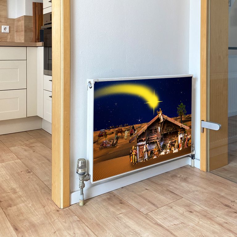 Magnet Heizkörperverkleidung Heizkörperabdeckung Heizung Motiv Weihnachtskrippe