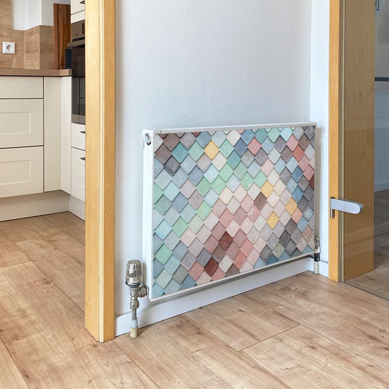 Magnet Heizkörperverkleidung Heizkörperabdeckung Heizkörper - Motiv Azul Fliesen