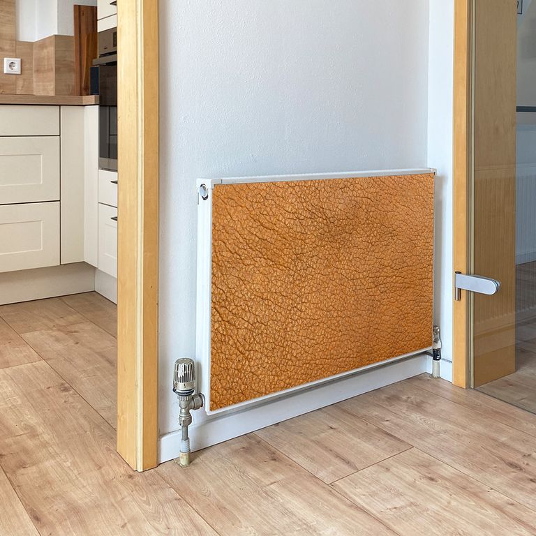 Magnet Heizkörperverkleidung Heizkörperabdeckung Heizung Schutz Motiv Leder braun