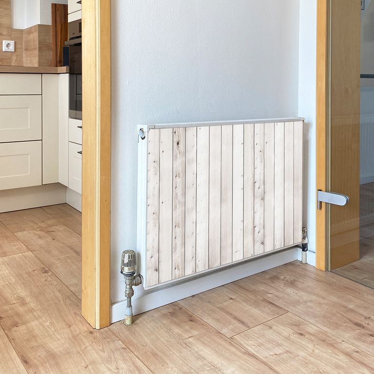 Magnet Heizkörperverkleidung Heizkörperabdeckung Motiv - Helle Holzdielen