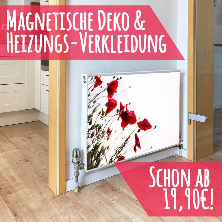 Magnet Heizkörperverkleidung Heizkörperabdeckung Heizkörper - Motiv Wildblumen