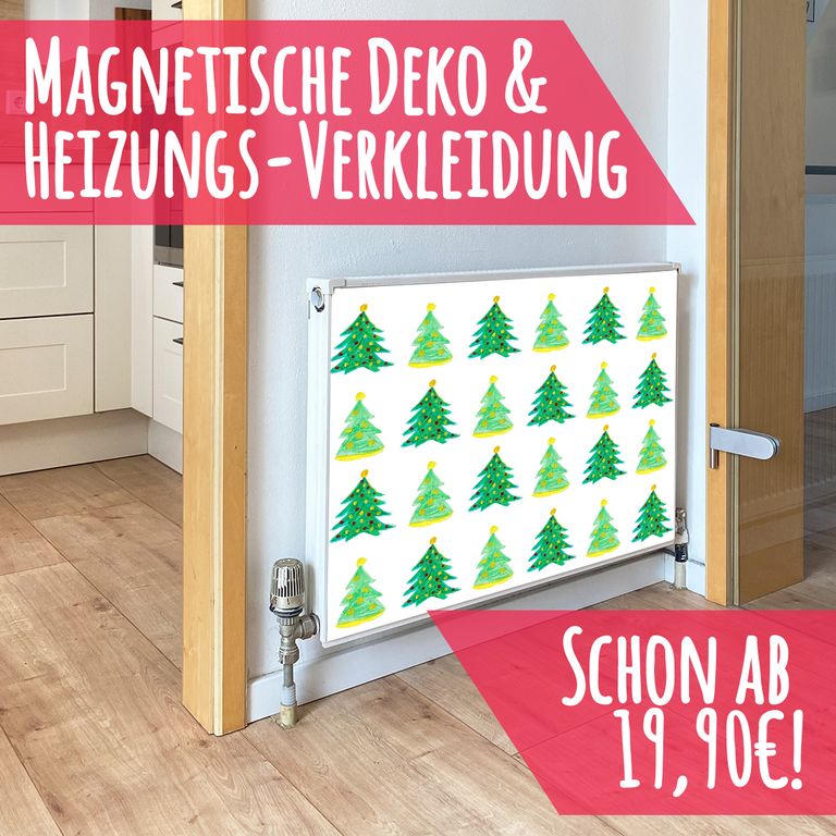 Magnet Heizkörperverkleidung Heizkörperabdeckung Heizkörper - Motiv Lichterbäume