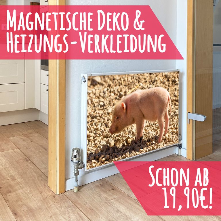 Magnet Heizkörperverkleidung Heizkörperabdeckung Heizung Motiv Schweinchen