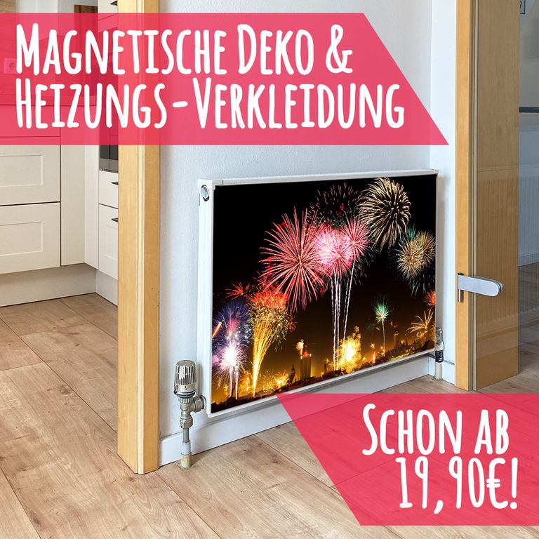 Magnet Heizkörperverkleidung Heizkörperabdeckung Heizung Schutz Motiv Feuerwerk