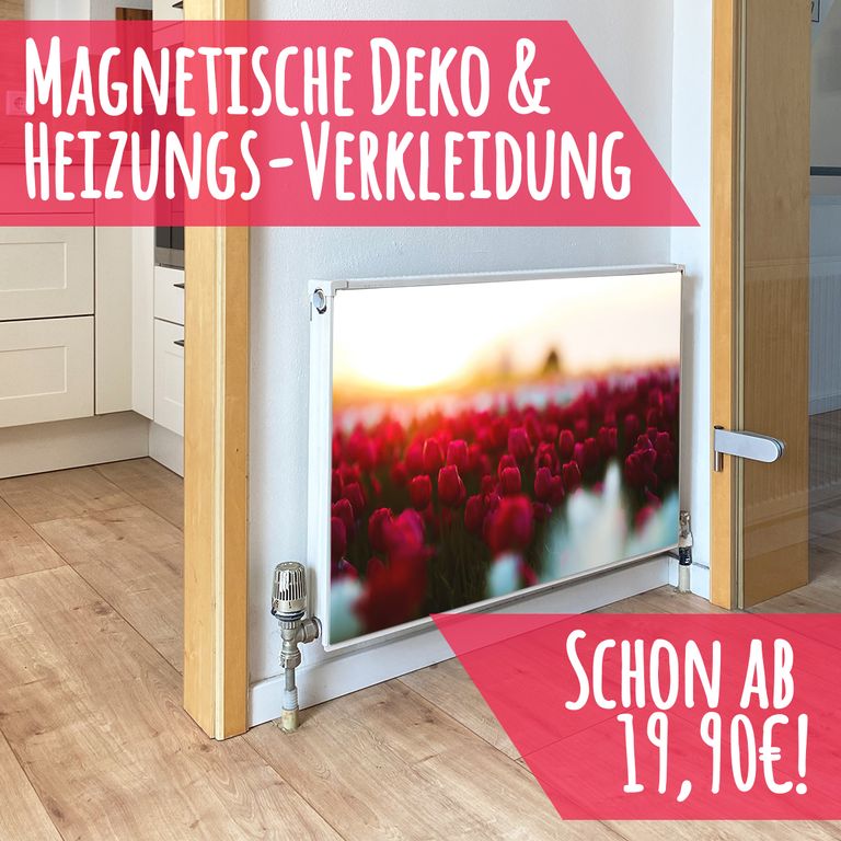 Magnet Heizkörperverkleidung Heizkörperabdeckung Heizkörper - Motiv Tulpenmeer