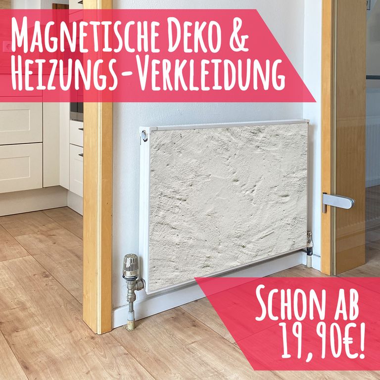 Magnet Heizkörperverkleidung Heizkörperabdeckung Heizung Schutz Motiv Rauputz