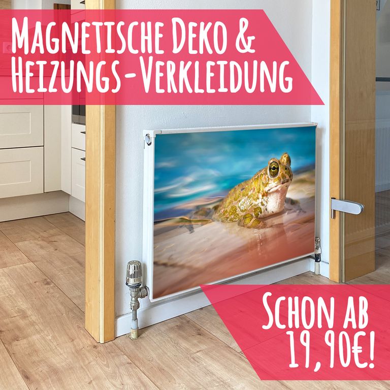 Magnet Heizkörperverkleidung Heizkörperabdeckung Heizung Schutz Motiv Frosch