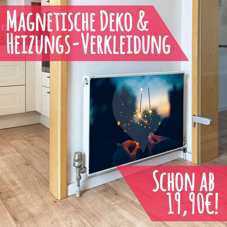 Magnet Heizkörperverkleidung Heizkörperabdeckung Heizung Schutz Motiv Herz