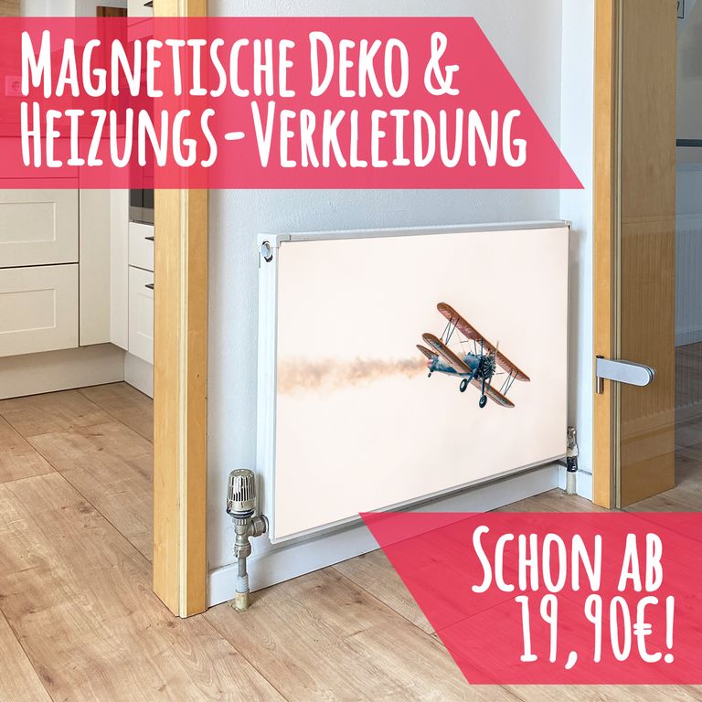 Magnet Heizkörperverkleidung Heizkörperabdeckung Heizung Schutz Motiv Aircraft