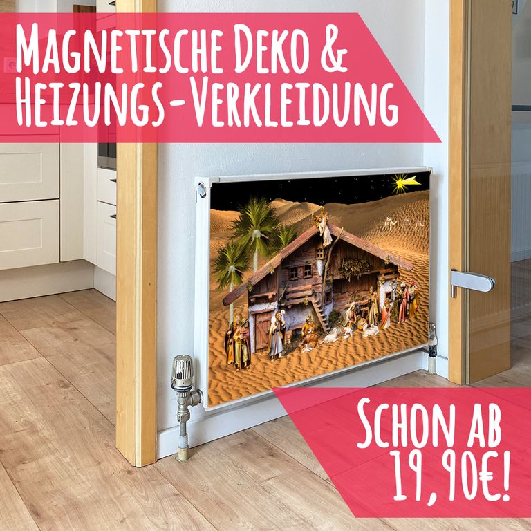 Magnet Heizkörperverkleidung Heizkörperabdeckung Heizung Schutz Motiv Krippe