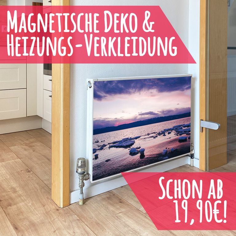 Magnet Heizkörperverkleidung Heizkörperabdeckung Heizung Schutz Motiv Lila Meer