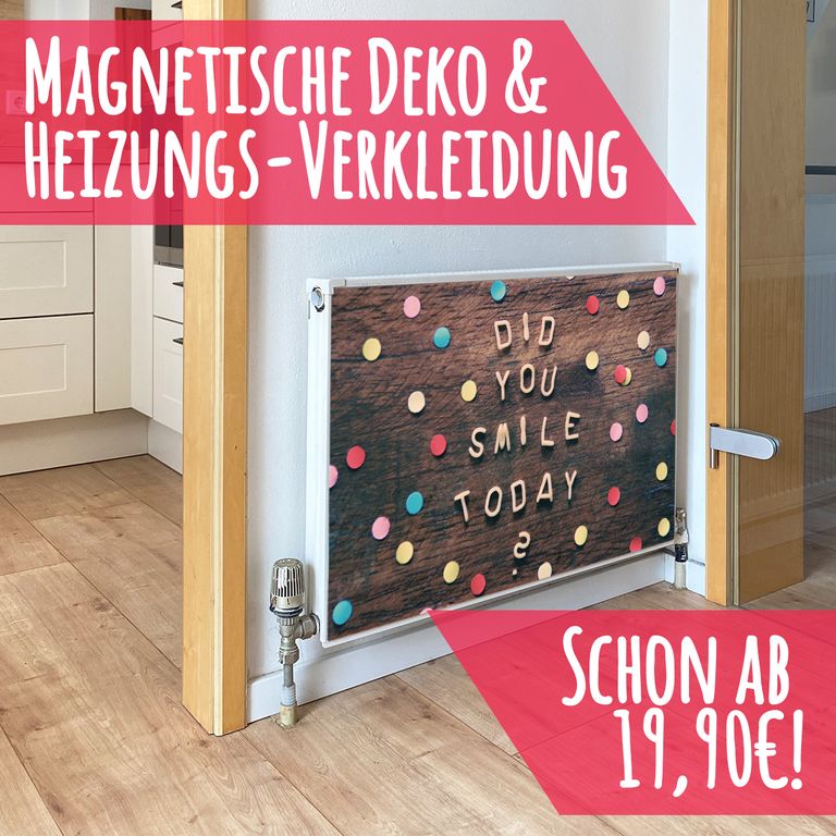 Magnet Heizkörperverkleidung Heizkörperabdeckung Heizung Schutz Motiv Smile