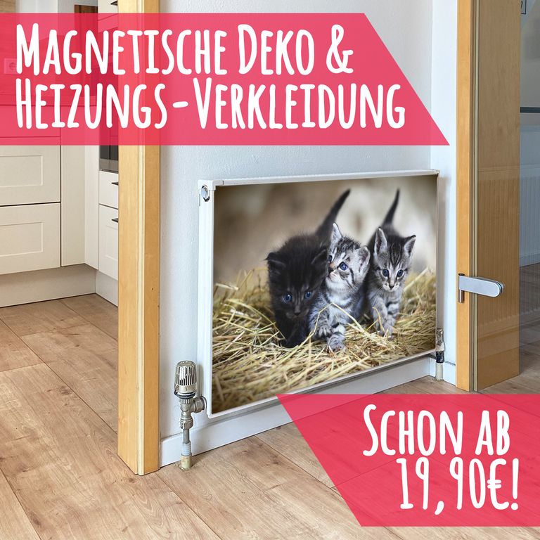 Magnet Heizkörperverkleidung Heizkörperabdeckung Heizung Motiv Babykatzen