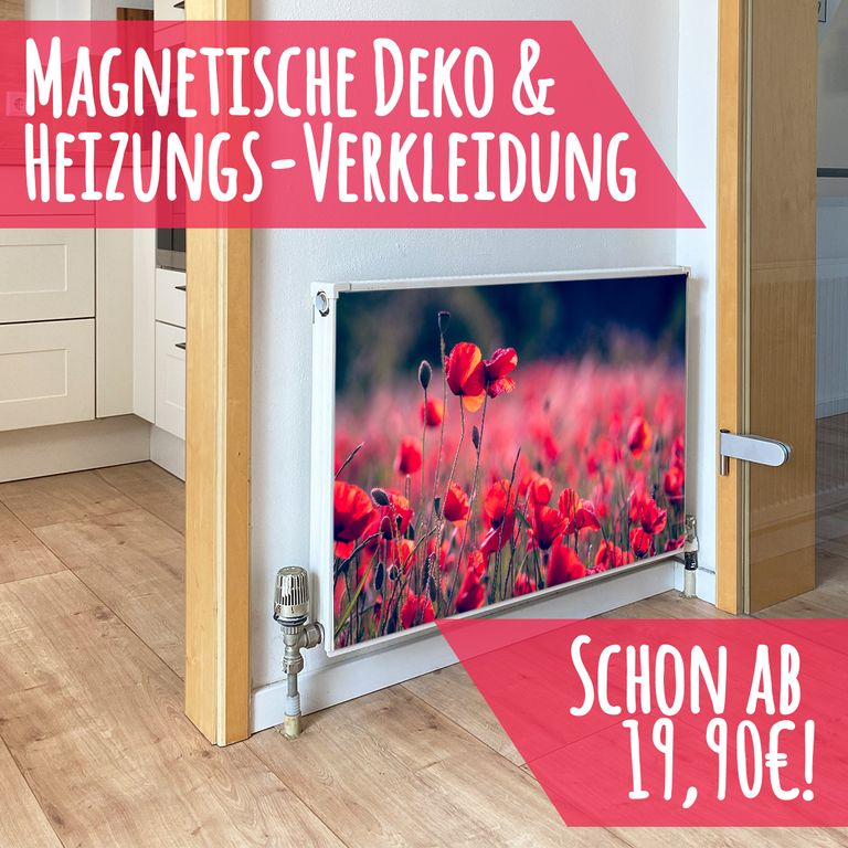 Magnet Heizkörperverkleidung Heizkörperabdeckung Heizung Schutz Motiv Blumenmeer