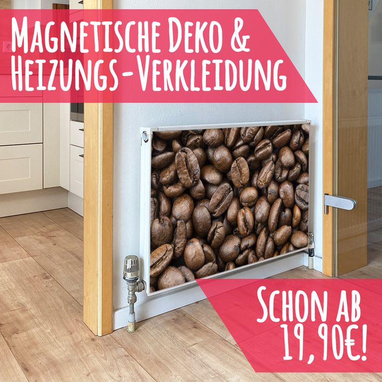 Magnet Heizkörperverkleidung Heizkörperabdeckung Heizung Schutz Motiv Kaffeebohnen