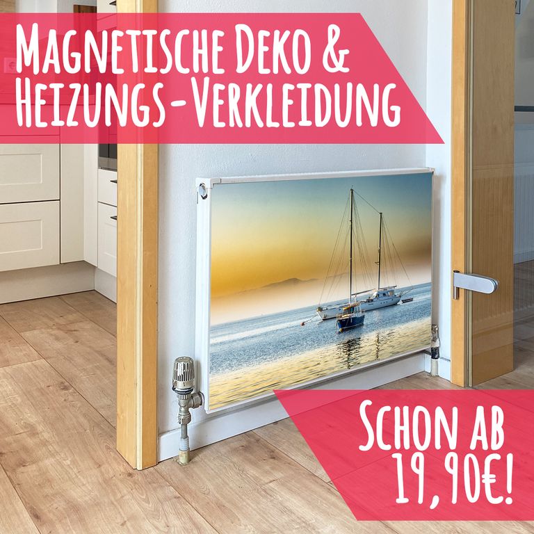 Magnet Heizkörperverkleidung Heizkörperabdeckung Heizung Schutz Motiv Boat