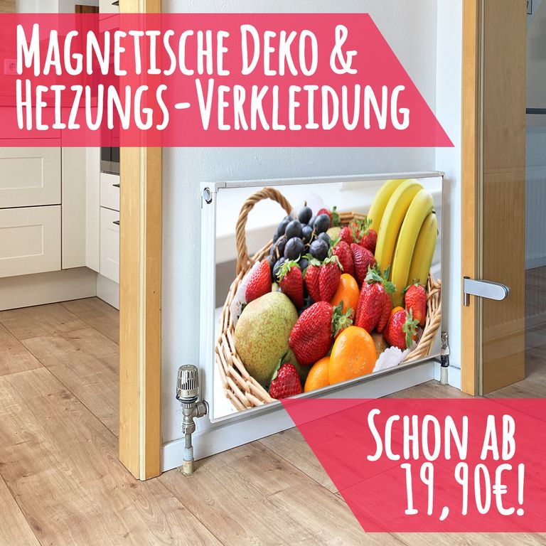 Magnet Heizkörperverkleidung Heizkörperabdeckung Heizung Schutz Motiv Obstkorb