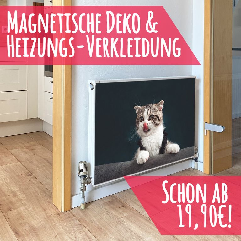 Magnet Heizkörperverkleidung Heizkörperabdeckung Heizkörper - Motiv Miezekatze