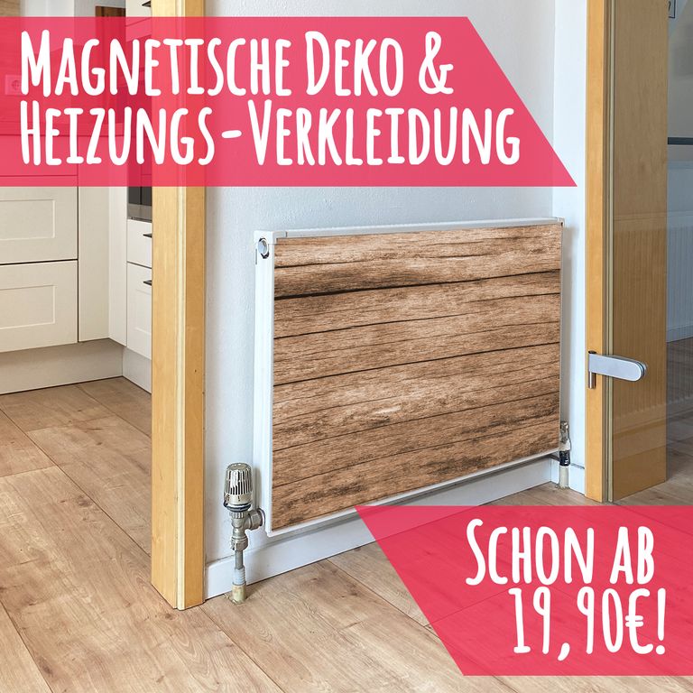 Magnet Heizkörperverkleidung Heizkörperabdeckung Heizung Schutz Motiv Holzboden