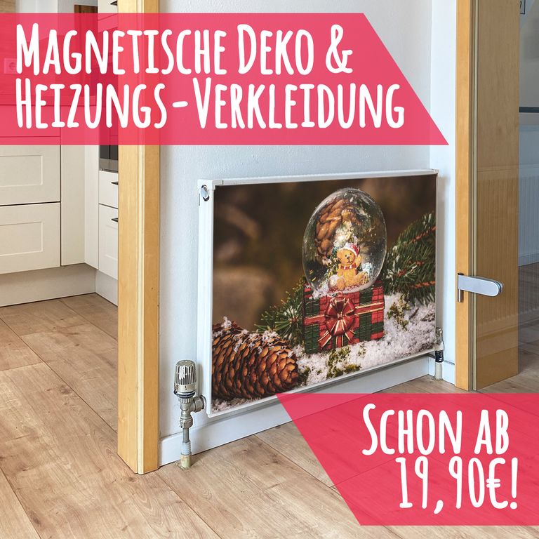 Magnet Heizkörperverkleidung Heizkörperabdeckung Heizung Motiv Schneekugel
