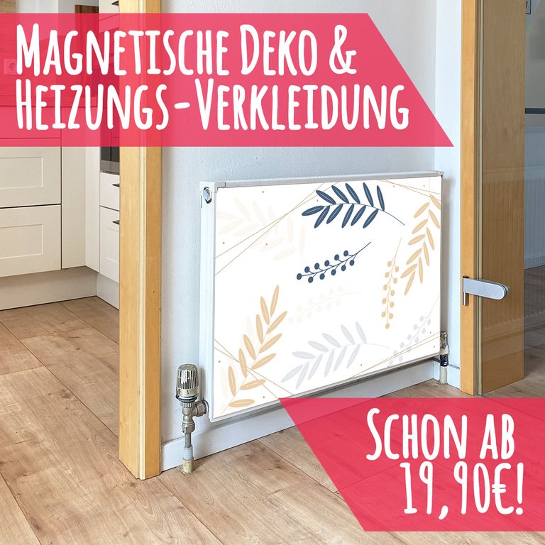 Magnet Heizkörperverkleidung Heizkörperabdeckung Heizung Schutz Motiv Floret