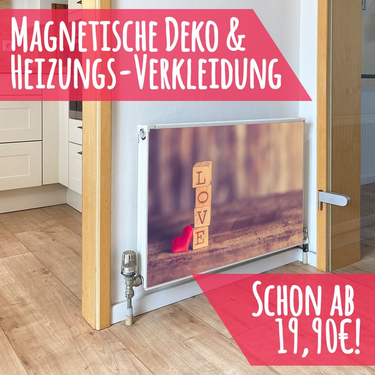 Magnet Heizkörperverkleidung Heizkörperabdeckung Heizung Schutz Motiv Love