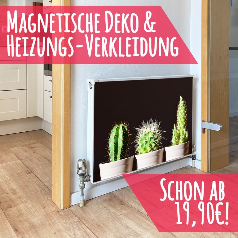 Magnet Heizkörperverkleidung Heizkörperabdeckung Heizung Schutz Motiv Kakteen
