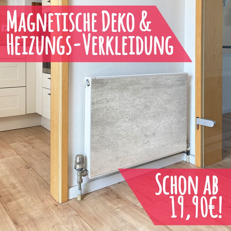 Magnet Heizkörperverkleidung Heizkörperabdeckung Heizung Schutz Motiv Beton-Wand