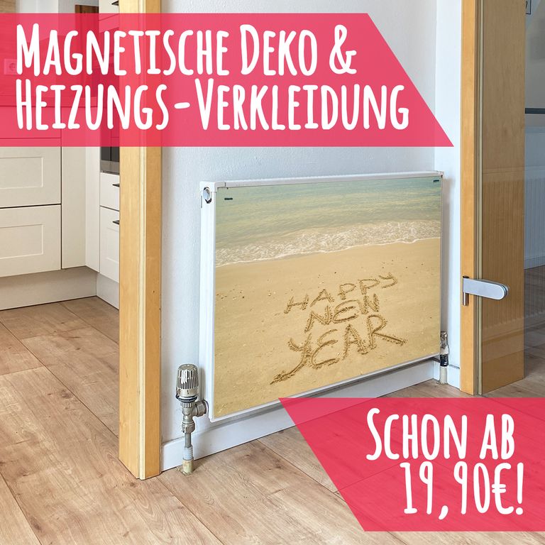 Magnet Heizkörperverkleidung Heizkörperabdeckung Heizung Schutz Motiv HappyNewYear