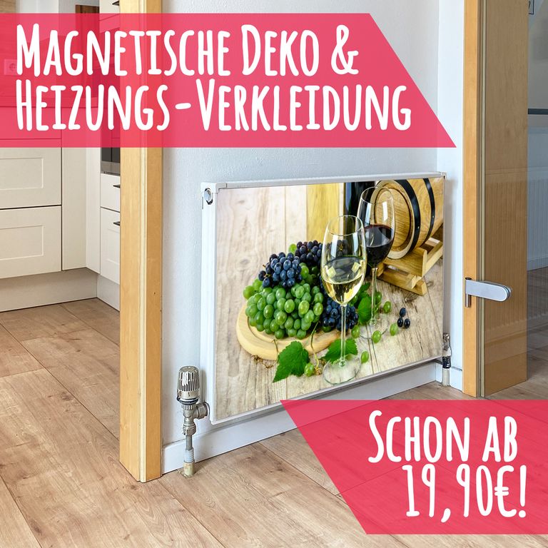Magnet Heizkörperverkleidung Heizkörperabdeckung Heizung Schutz Motiv Wine