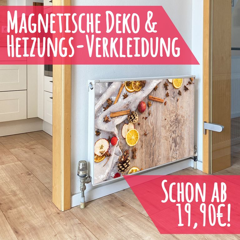 Magnet Heizkörperverkleidung Heizkörperabdeckung Heizung Schutz Motiv Zimt