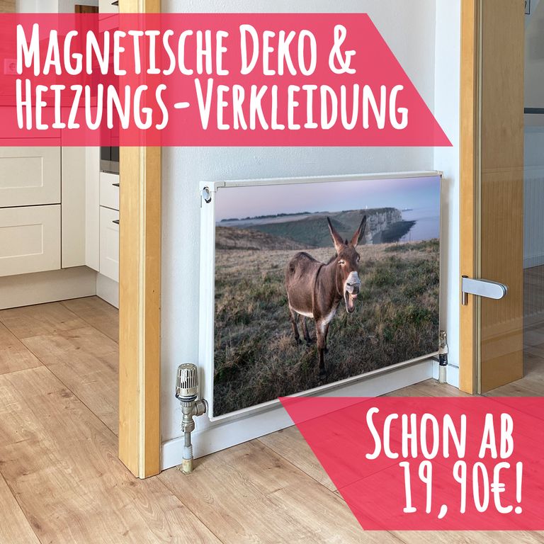 Magnet Heizkörperverkleidung Heizkörperabdeckung Heizung Motiv Lachender Esel