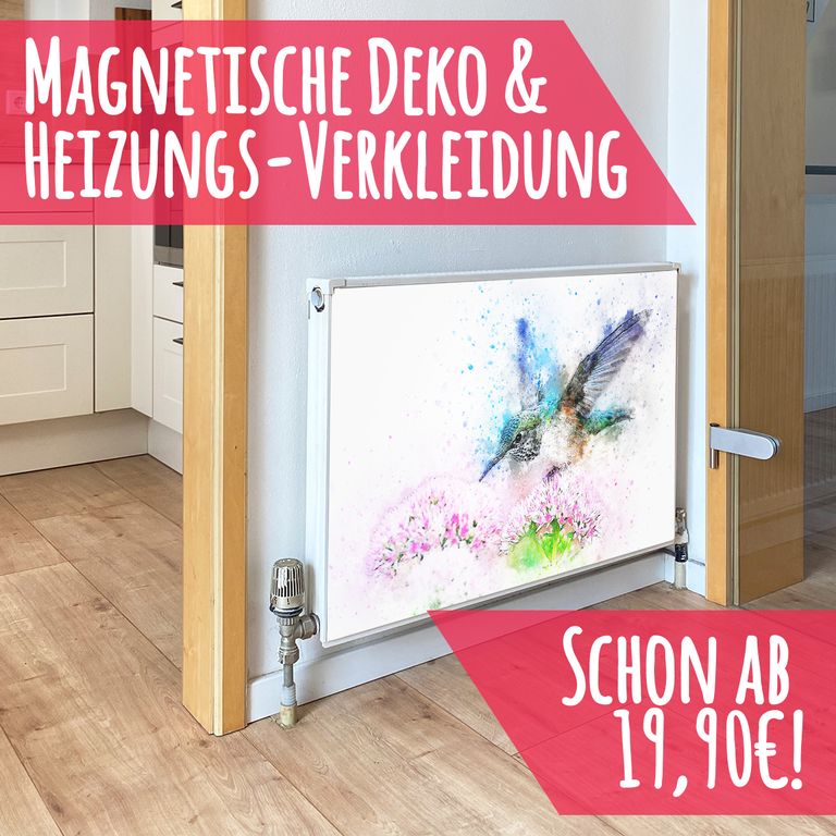 Magnet Heizkörperverkleidung Heizkörperabdeckung Heizung Schutz Motiv Bird