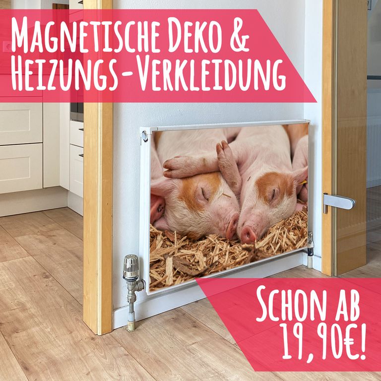 Magnet Heizkörperverkleidung Heizkörperabdeckung Heizung Motiv Schweineliebe