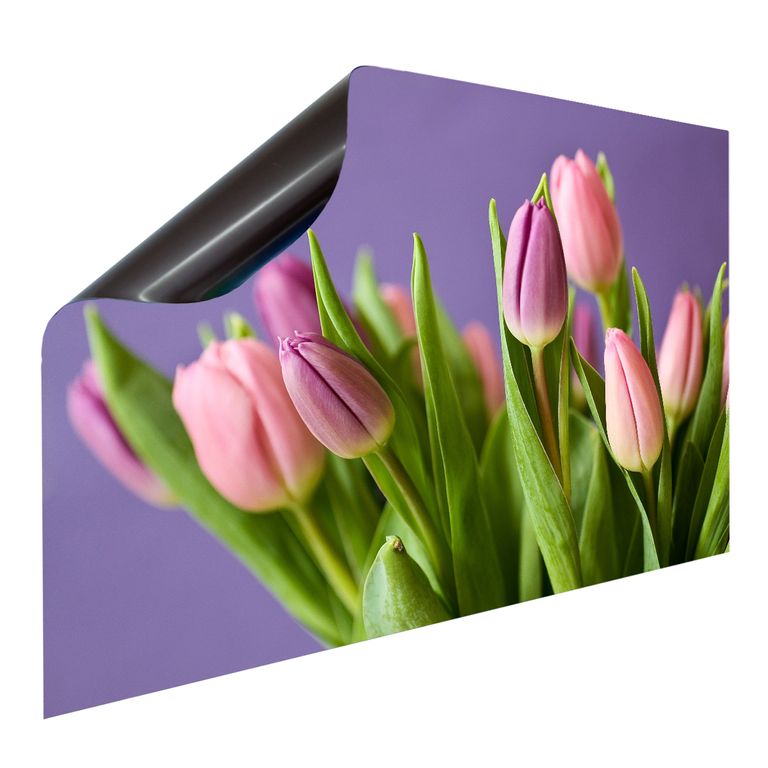 Bedruckte Magnetpinnwand Eisenfolie Whiteboard Magnetwand Motiv Tulpenstrauß