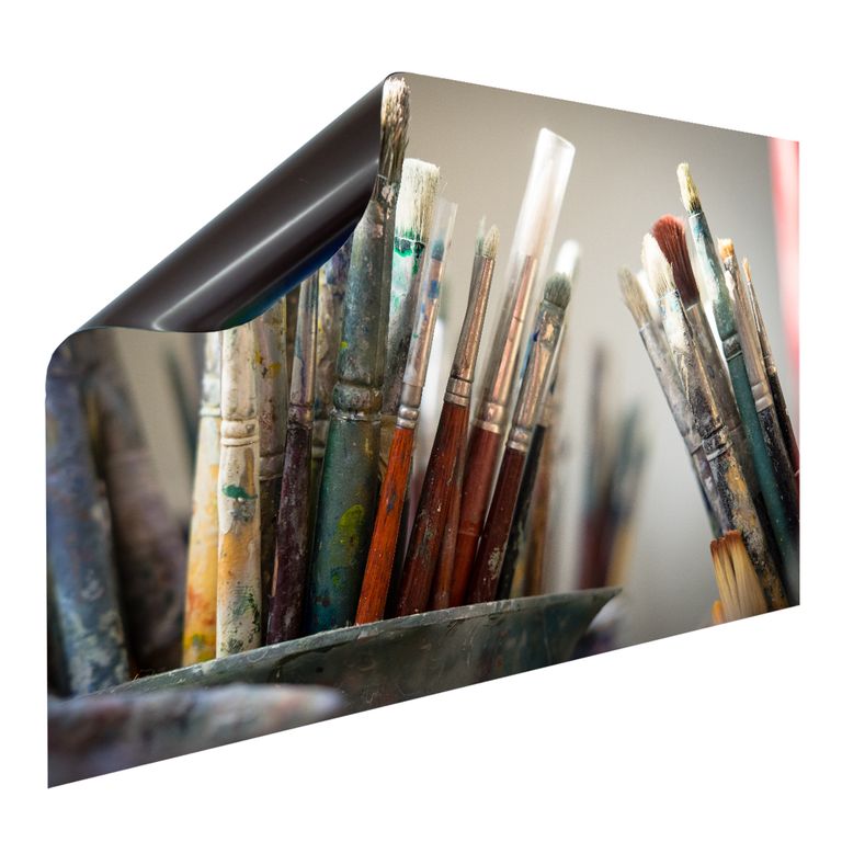 Bedruckte Magnetpinnwand Eisenfolie Whiteboard Magnetwand Motiv Pinsel