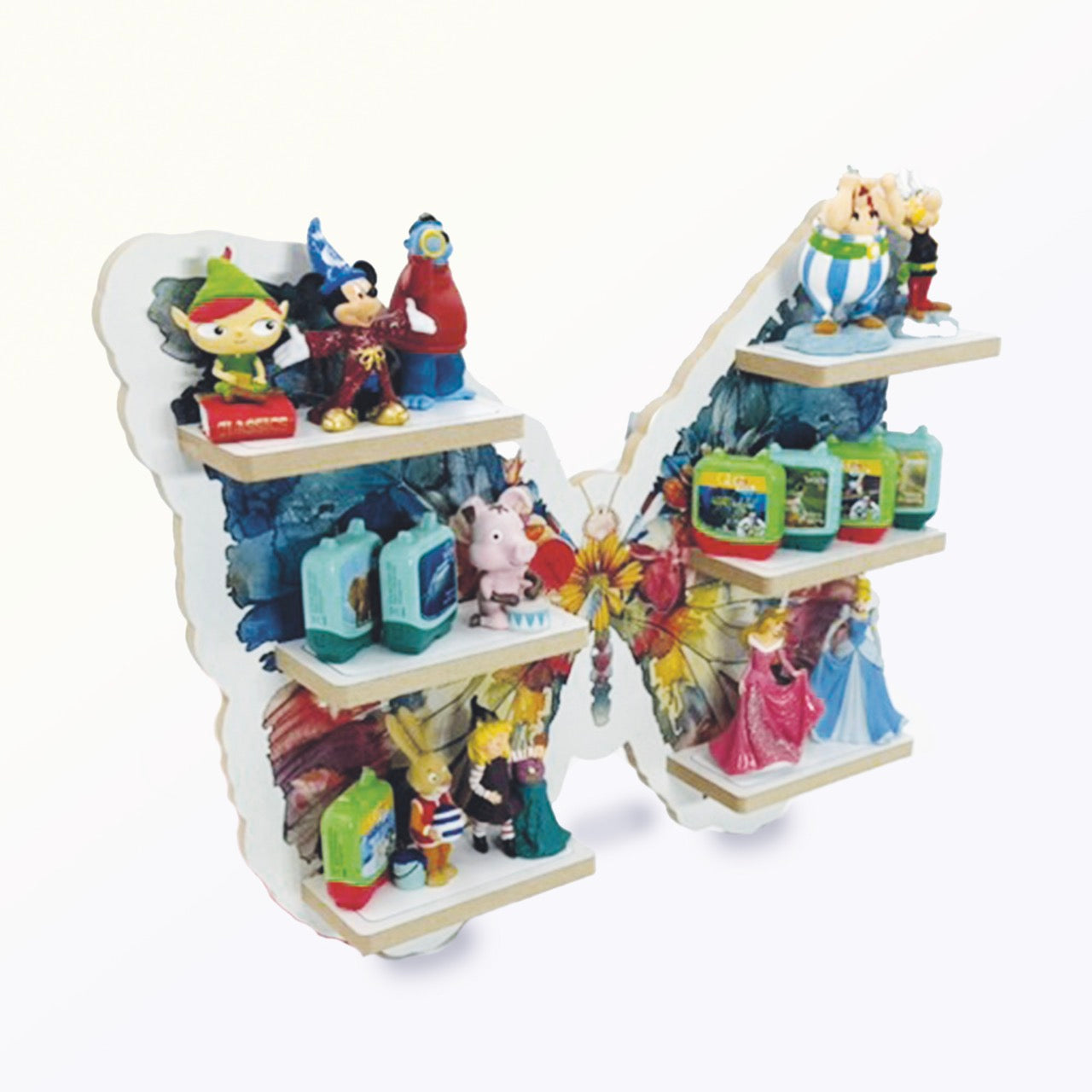 Smagnon Regal für die Toniebox und Tonie Figuren Motiv Ballon-Familie Kinderspielzeug (Schmetterling)