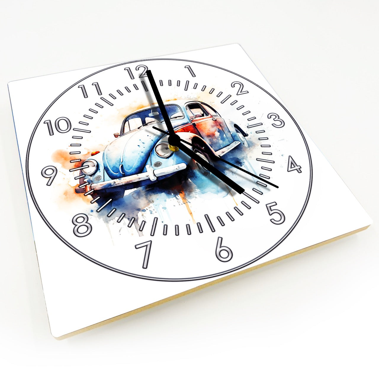 Hochwertige 30cm-Uhren Made in Alzenau Lautlose Uhr MDF Acryl Motiv Glückskäfer