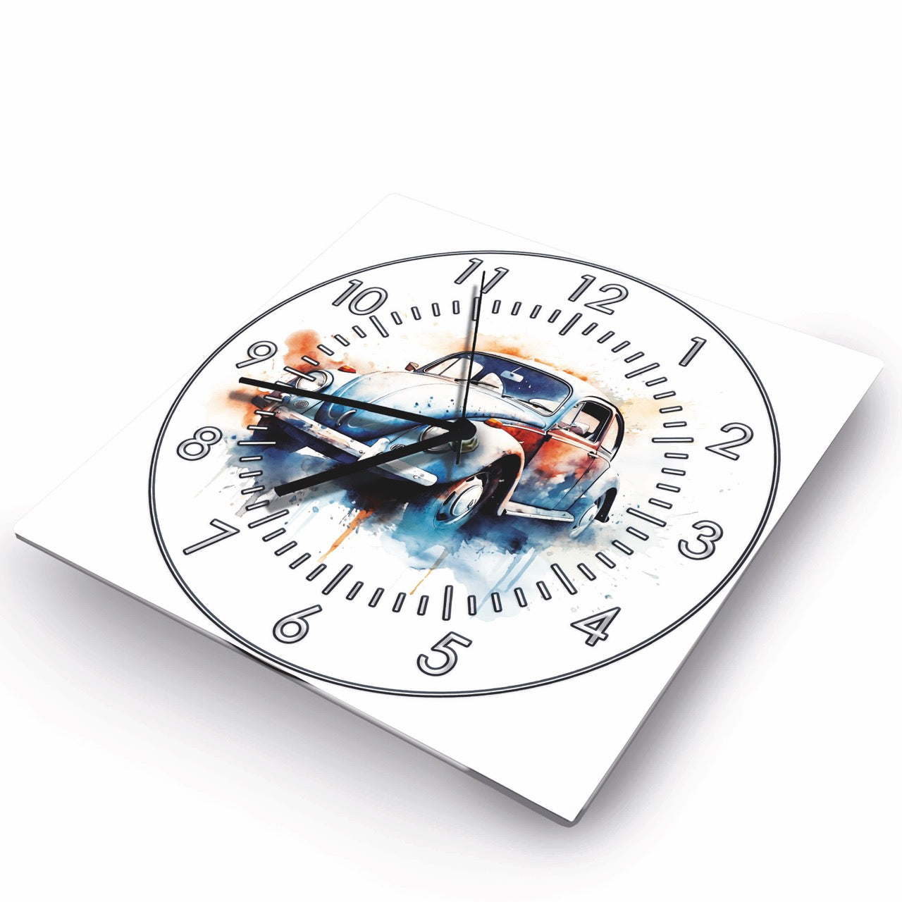 Hochwertige 30cm-Uhren Made in Alzenau Lautlose Uhr MDF Acryl Motiv Glückskäfer