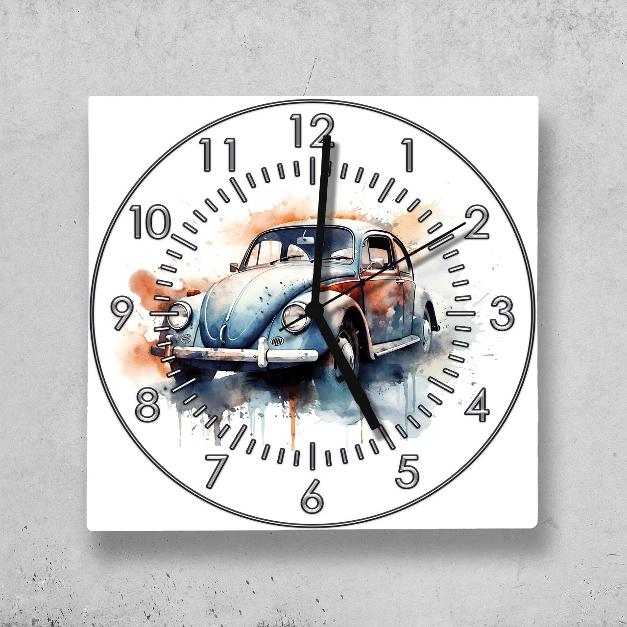 Hochwertige 30cm-Uhren Made in Alzenau Lautlose Uhr MDF Acryl Motiv Glückskäfer