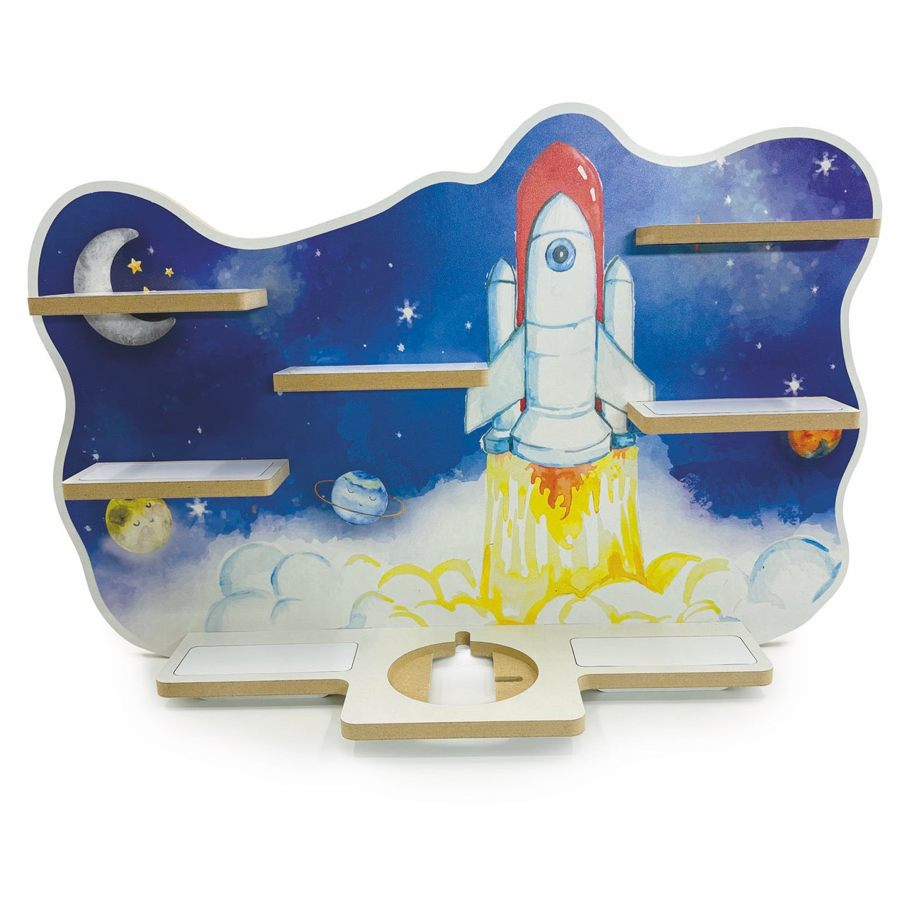 Smagnon Regal für die Toniebox und Tonie Figuren Motiv Rakete Kinderspielzeug (Rakete)