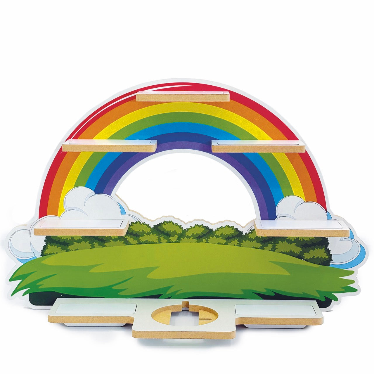 Smagnon Regal fĂŒr die Toniebox und Tonie Figuren Motiv Ballon-Familie Kinderspielzeug (Regenbogen)