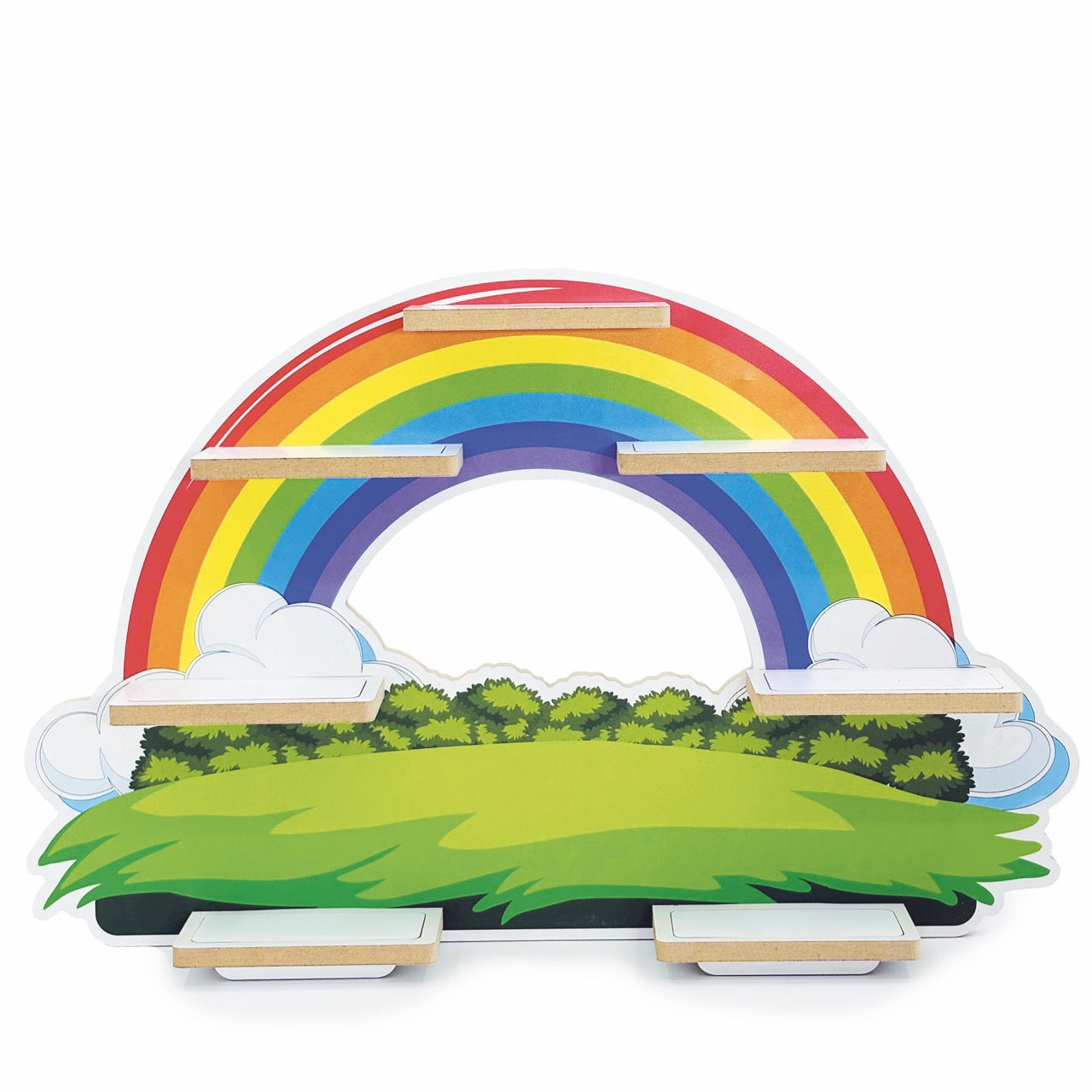 Smagnon Regal fĂŒr die Toniebox und Tonie Figuren Motiv Ballon-Familie Kinderspielzeug (Regenbogen)