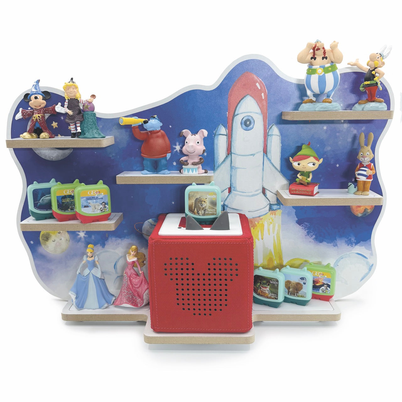 Smagnon Regal für die Toniebox und Tonie Figuren Motiv Rakete Kinderspielzeug (Rakete)