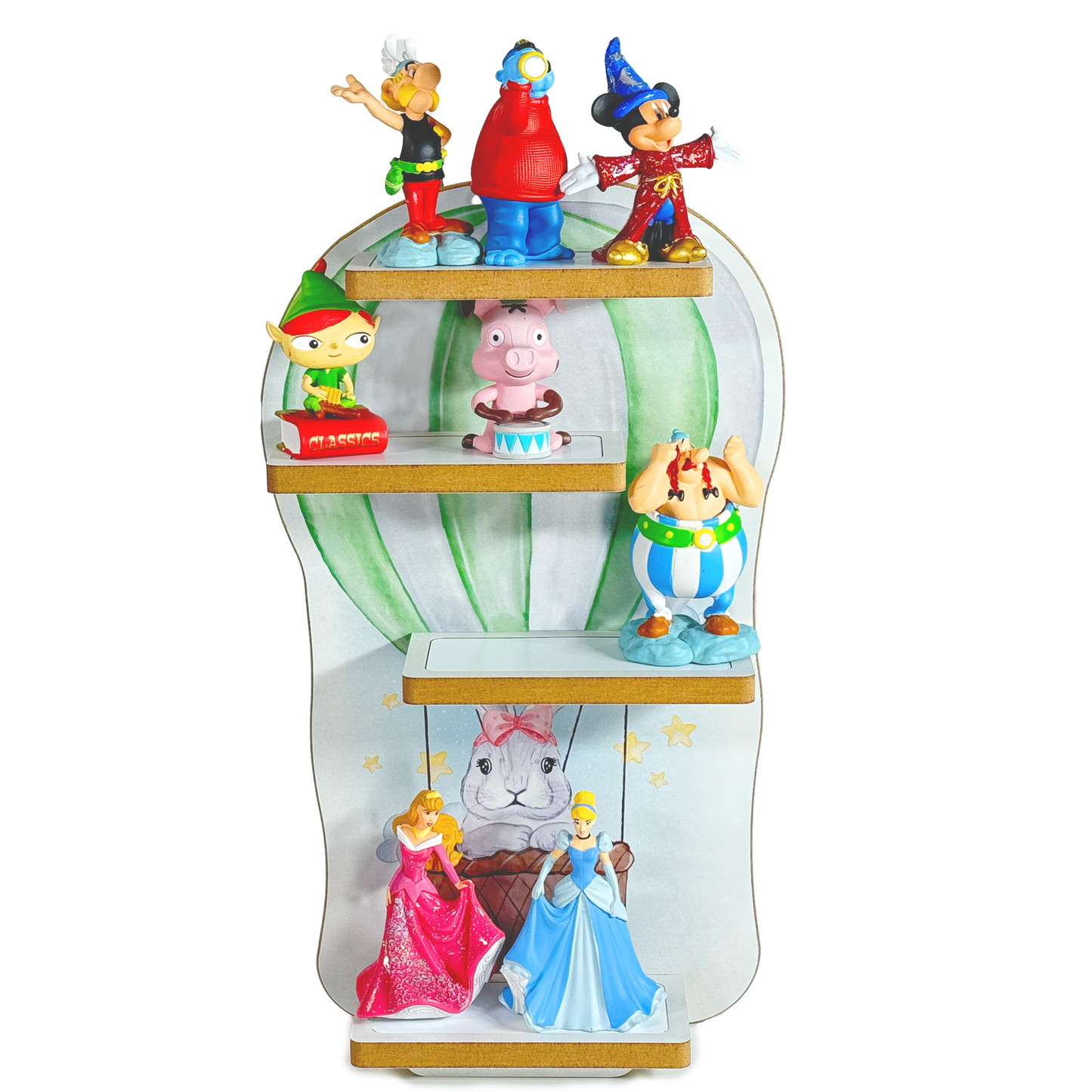Smagnon Regal für die Toniebox und Tonie Figuren Motiv Ballon-Familie Kinderspielzeug (Ballon-Fahrt)