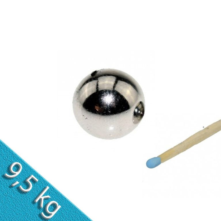 Magnetkugel / Kugelmagnet Ø 25,0 mm Chrom N40 - hält 9,5 kg