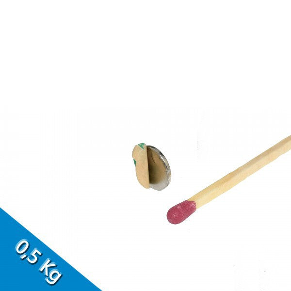 Neodym Scheibenmagnet Ø 10,0 x 1,0 mm N35 Nickel selbsklebend