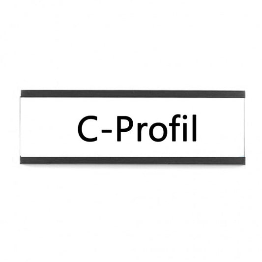 Magnetetikett C-Profil 60,0 x 20,0 mm mit Papiereinlage und Schutzfolie