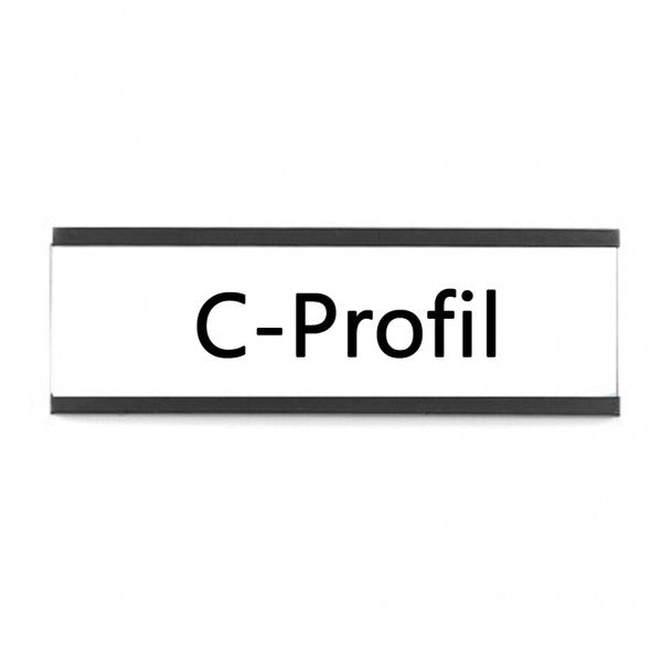 Magnetisches C-Profil 80 x 30 mm mit Papier und Schutzfolie