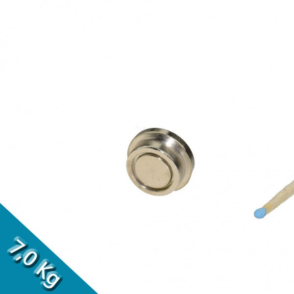 Memomagnet aus Stahl Ø 22 x 9 mm - hält 7 kg